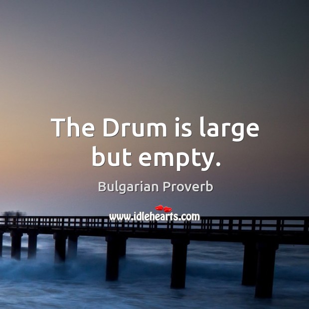 The drum is large but empty. Image