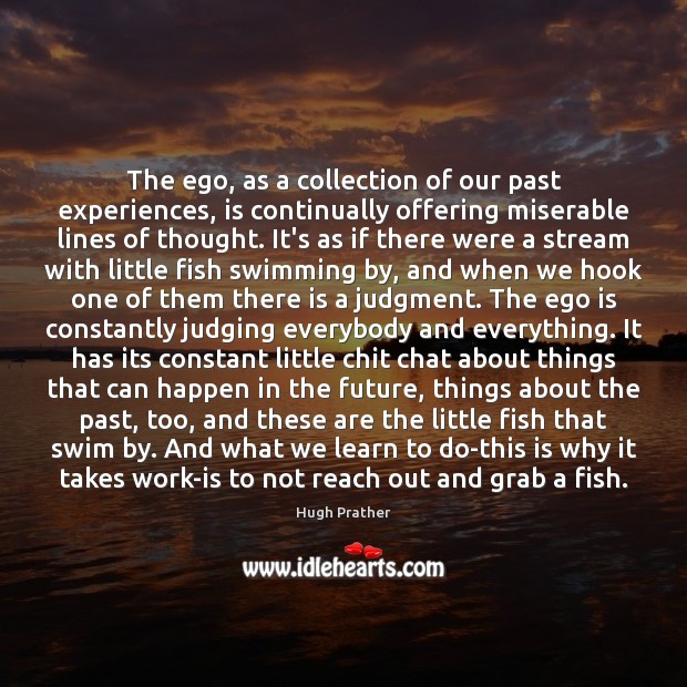 The ego, as a collection of our past experiences, is continually offering Ego Quotes Image