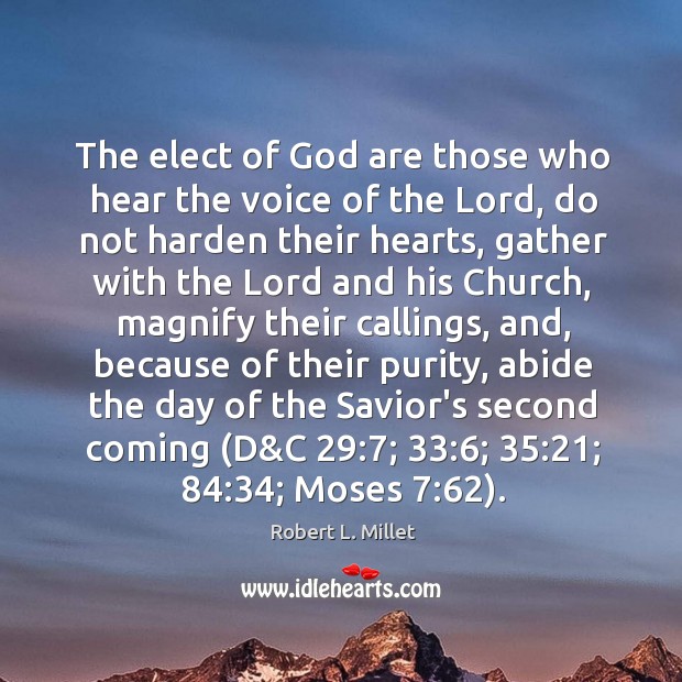 The elect of God are those who hear the voice of the Image