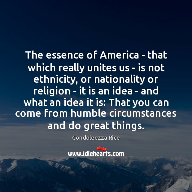 The essence of America – that which really unites us – is Image