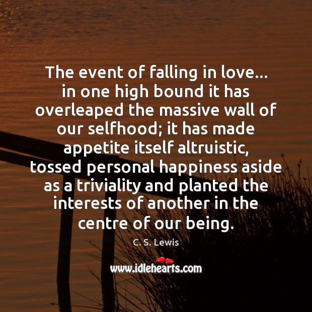 The event of falling in love… in one high bound it has Image