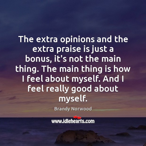 The extra opinions and the extra praise is just a bonus, it’s Praise Quotes Image