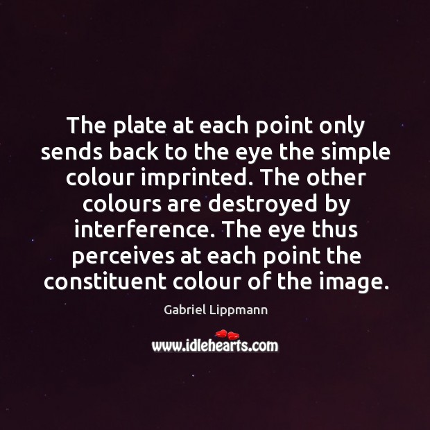 The eye thus perceives at each point the constituent colour of the image. Image