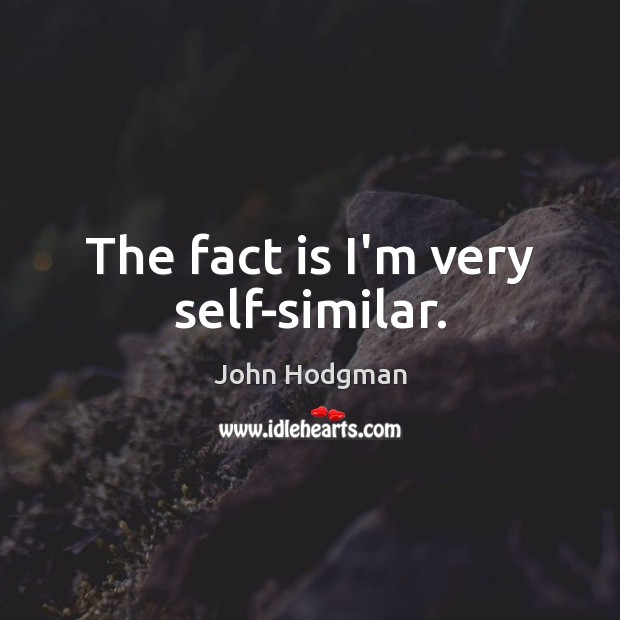 The fact is I’m very self-similar. John Hodgman Picture Quote