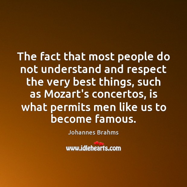 The fact that most people do not understand and respect the very Respect Quotes Image