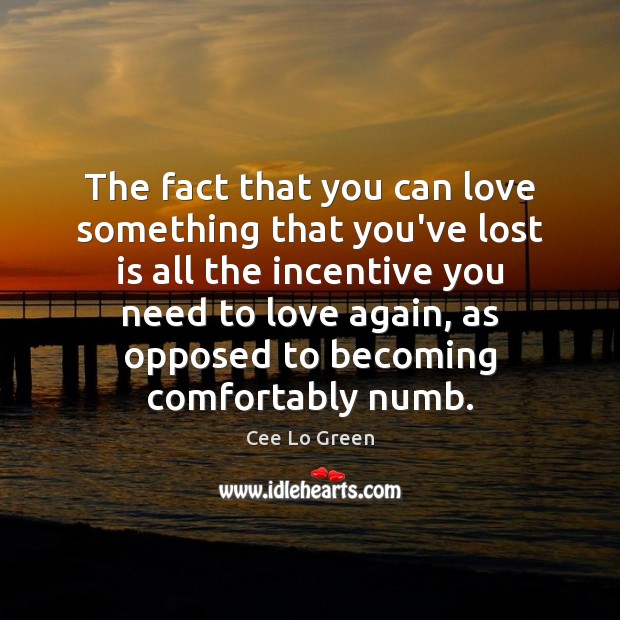 The fact that you can love something that you’ve lost is all Image