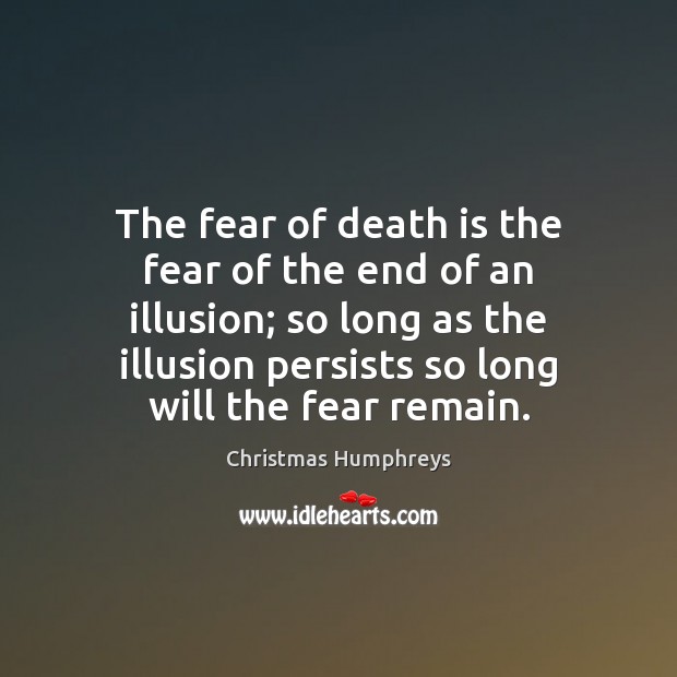The fear of death is the fear of the end of an Death Quotes Image