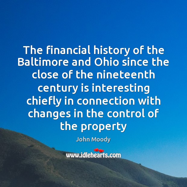The financial history of the Baltimore and Ohio since the close of Image