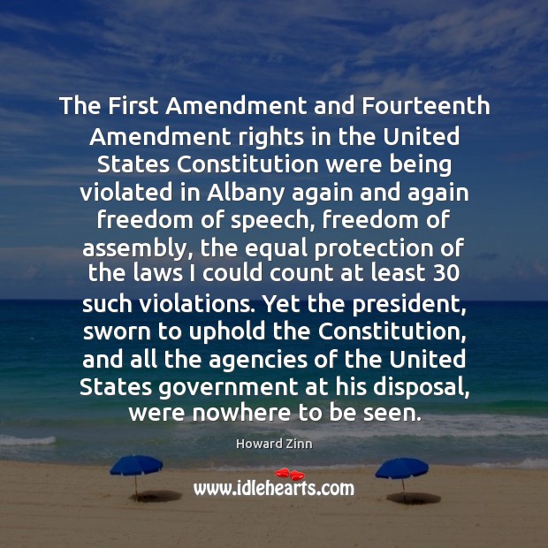 The First Amendment and Fourteenth Amendment rights in the United States Constitution Freedom of Speech Quotes Image