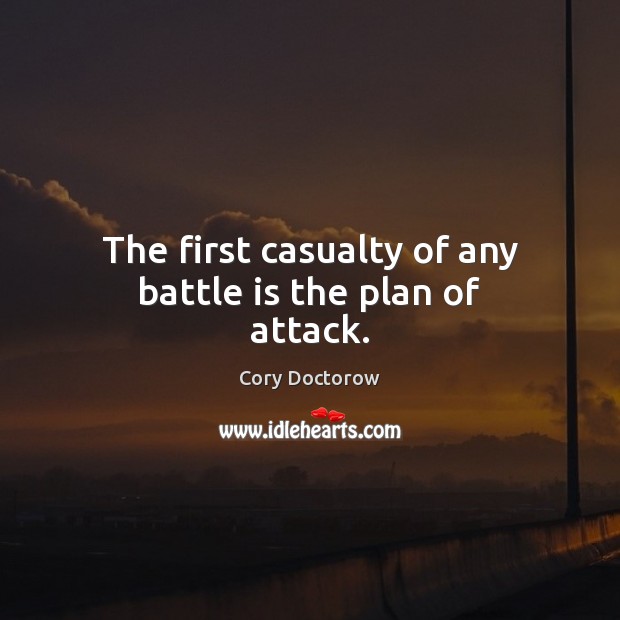 The first casualty of any battle is the plan of attack. Image