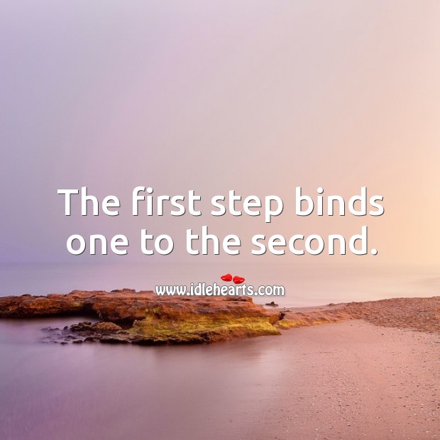 The first step binds one to the second. Image