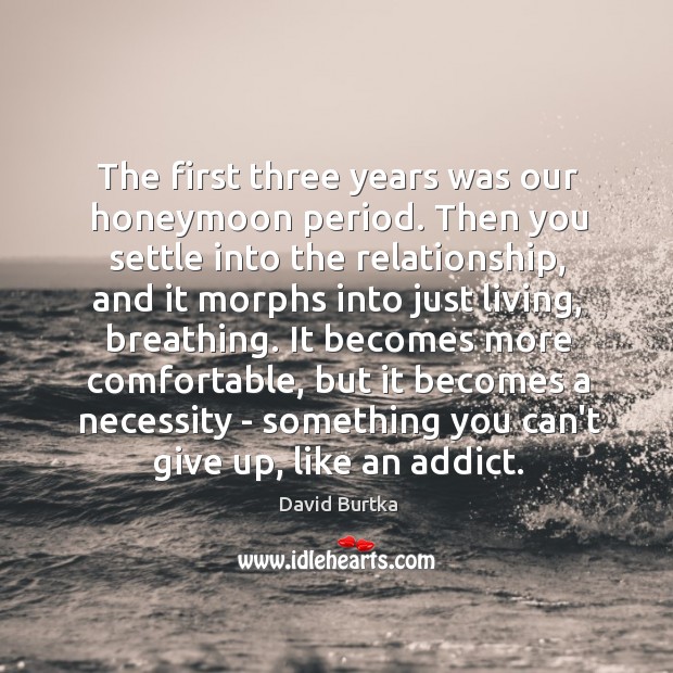 The first three years was our honeymoon period. Then you settle into Image