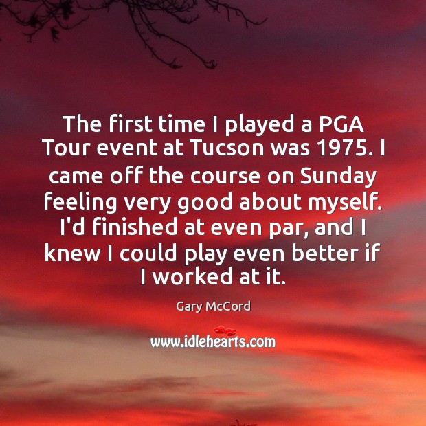 The first time I played a PGA Tour event at Tucson was 1975. Image