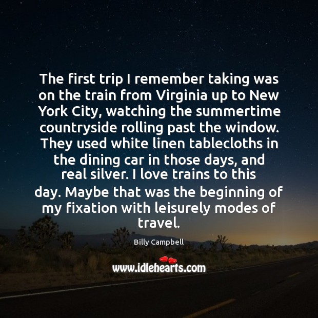 The first trip I remember taking was on the train from Virginia Image