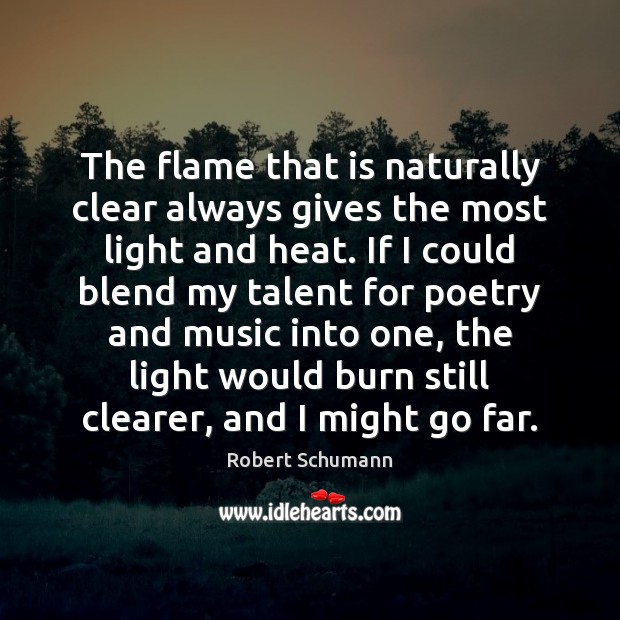 The flame that is naturally clear always gives the most light and Image