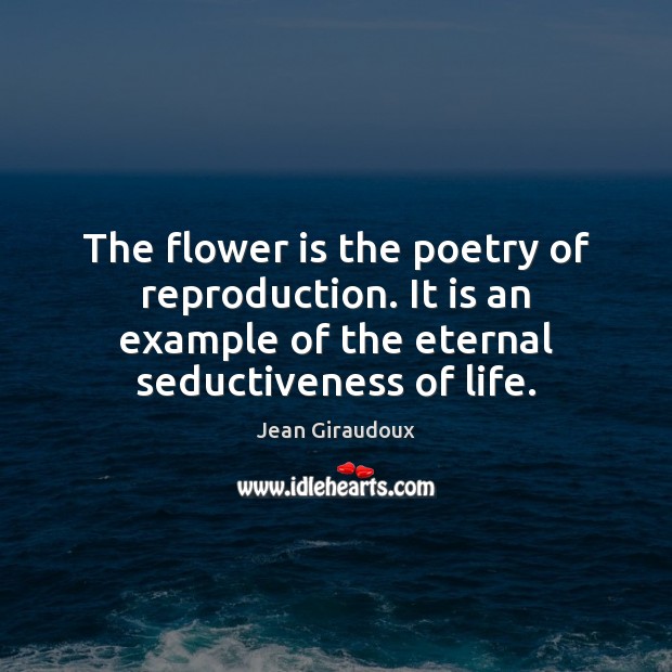 The flower is the poetry of reproduction. It is an example of Image