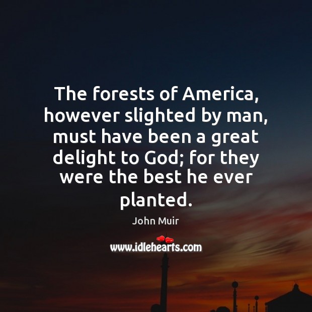 The forests of America, however slighted by man, must have been a Image