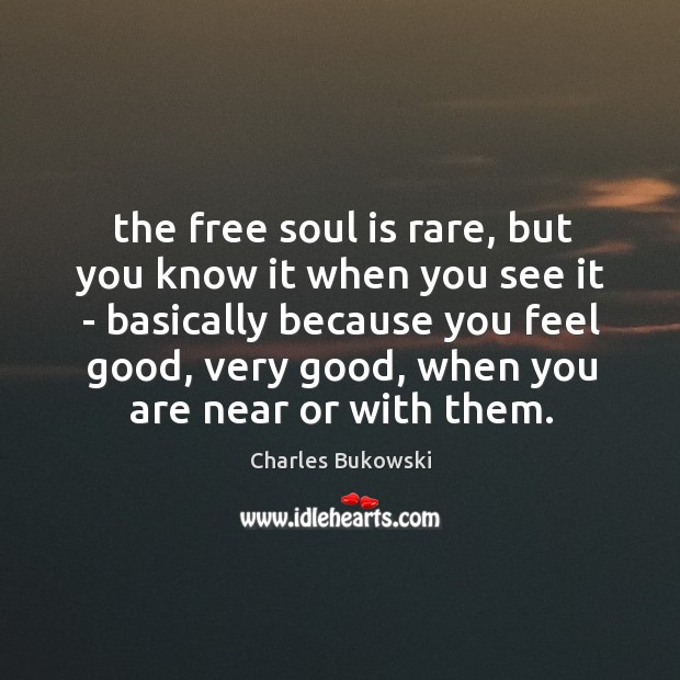 The free soul is rare, but you know it when you see Soul Quotes Image
