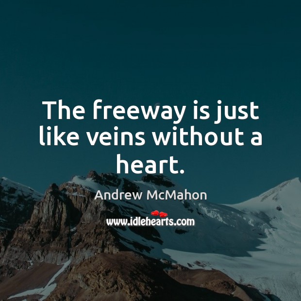 The freeway is just like veins without a heart. Image
