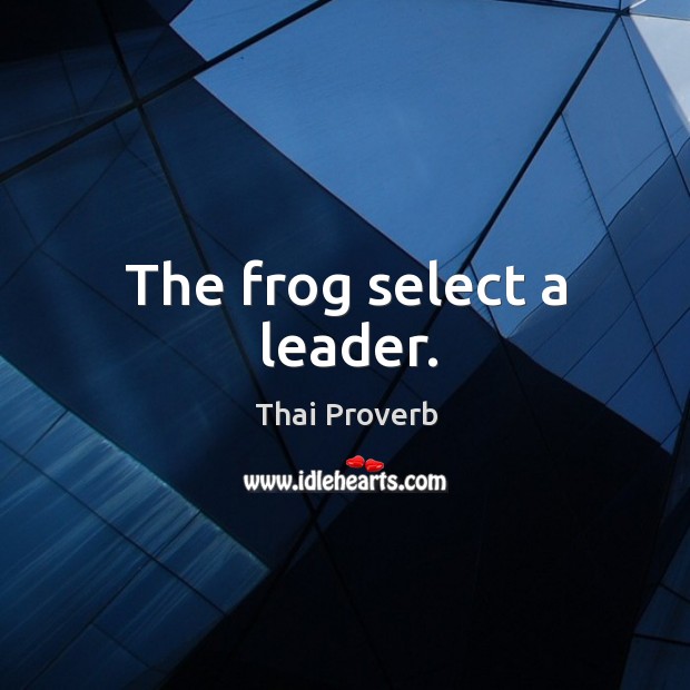 The frog select a leader. Thai Proverbs Image