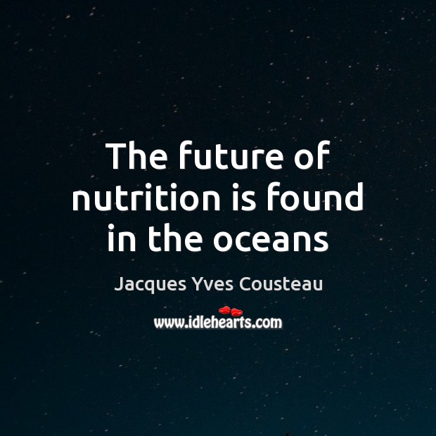 The future of nutrition is found in the oceans Image