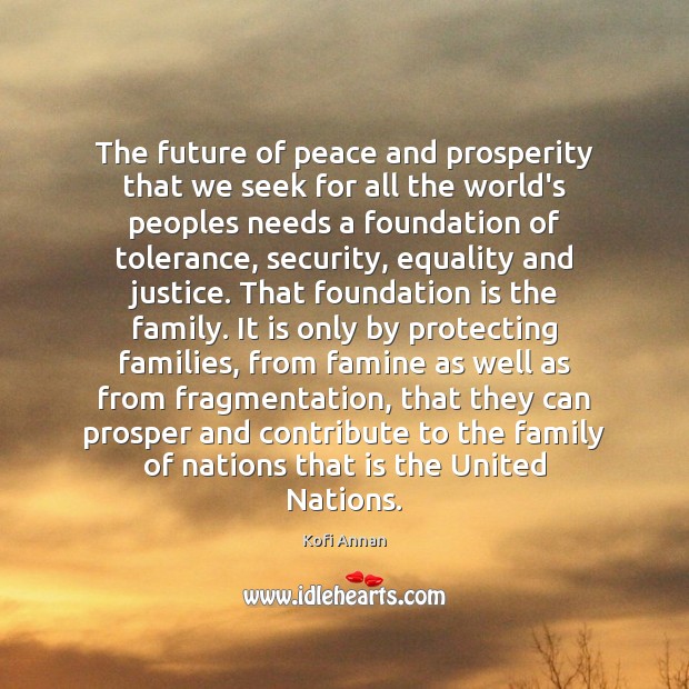The future of peace and prosperity that we seek for all the Image