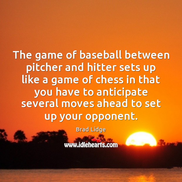 The game of baseball between pitcher and hitter sets up like a Image