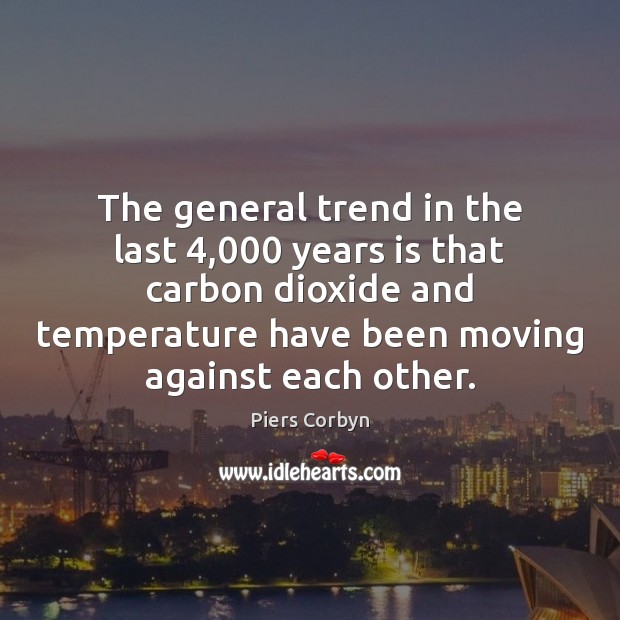 The general trend in the last 4,000 years is that carbon dioxide and Image