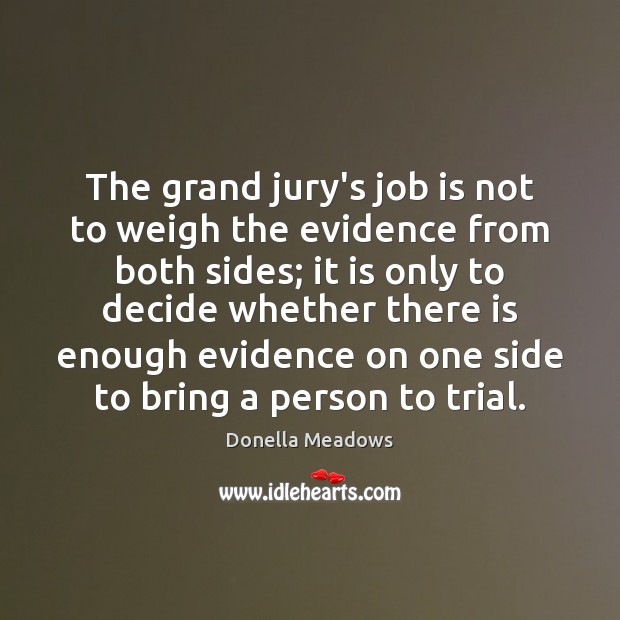 The grand jury’s job is not to weigh the evidence from both Image