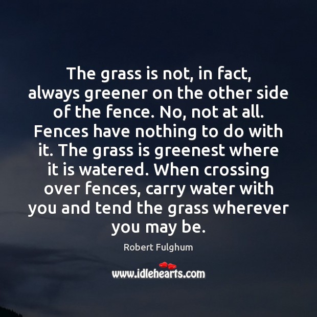 The grass is not, in fact, always greener on the other side Image