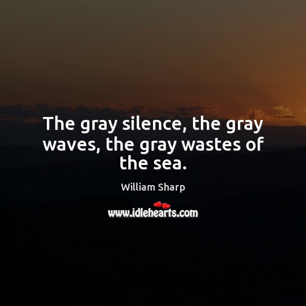 The gray silence, the gray waves, the gray wastes of the sea. Image