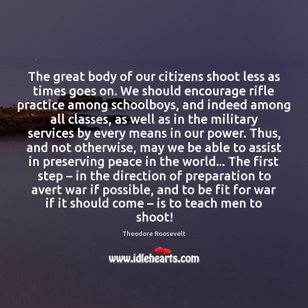 The great body of our citizens shoot less as times goes on. Image