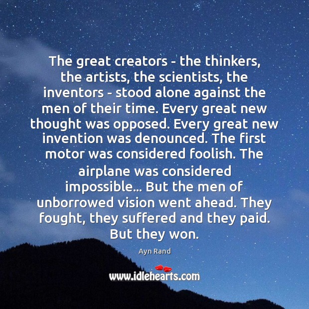 The great creators – the thinkers, the artists, the scientists, the inventors Image
