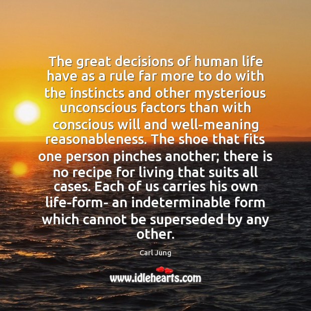 The great decisions of human life have as a rule far more Carl Jung Picture Quote