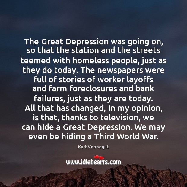 The Great Depression was going on, so that the station and the Image