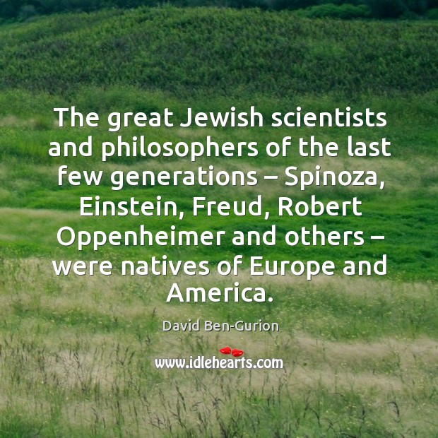 The great jewish scientists and philosophers of the last few generations – spinoza Image