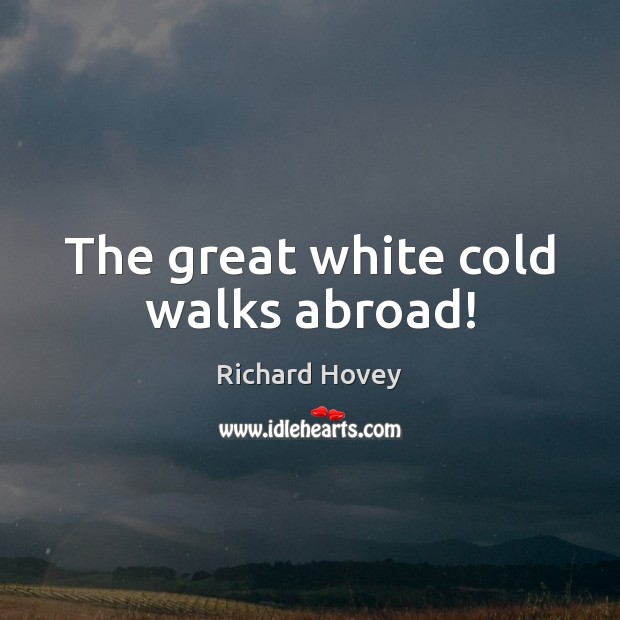 The great white cold walks abroad! Image