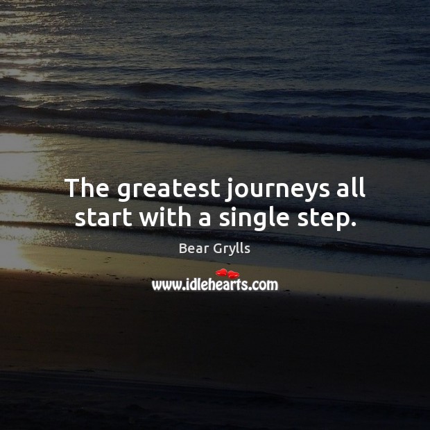 The greatest journeys all start with a single step. Image