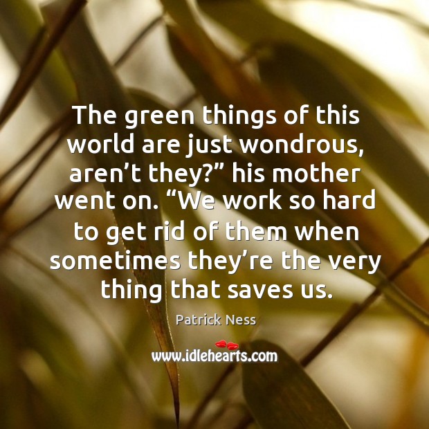 The green things of this world are just wondrous, aren’t they?” Image