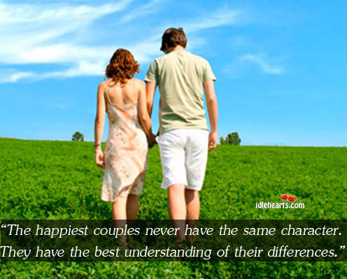 The happiest couples have the best understanding of their differences. Image