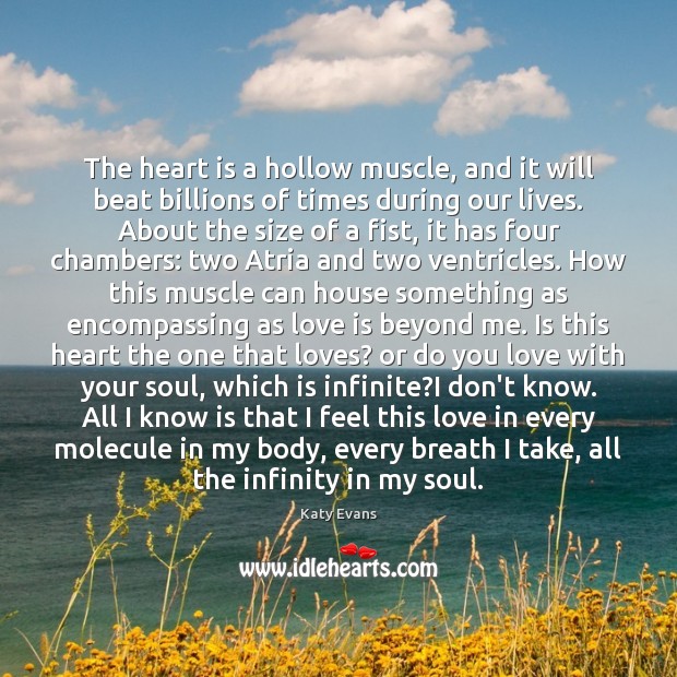 The heart is a hollow muscle, and it will beat billions of Katy Evans Picture Quote