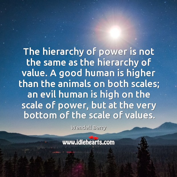 The hierarchy of power is not the same as the hierarchy of Power Quotes Image
