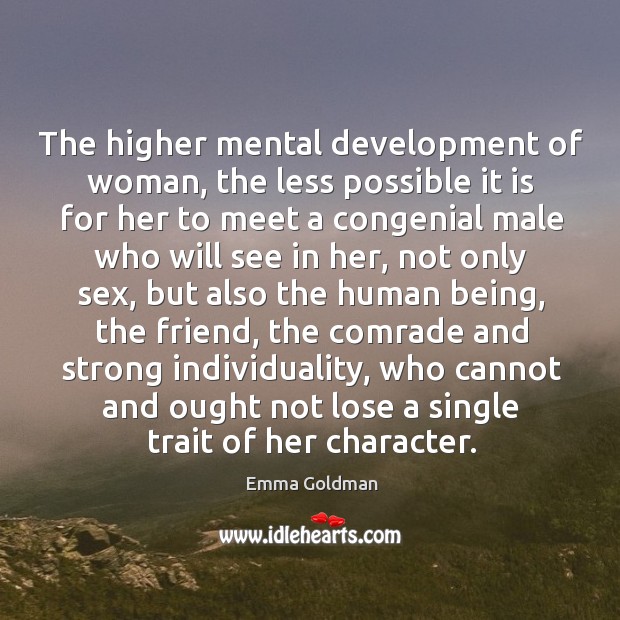 The higher mental development of woman Image