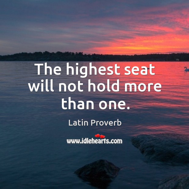The highest seat will not hold more than one. Image