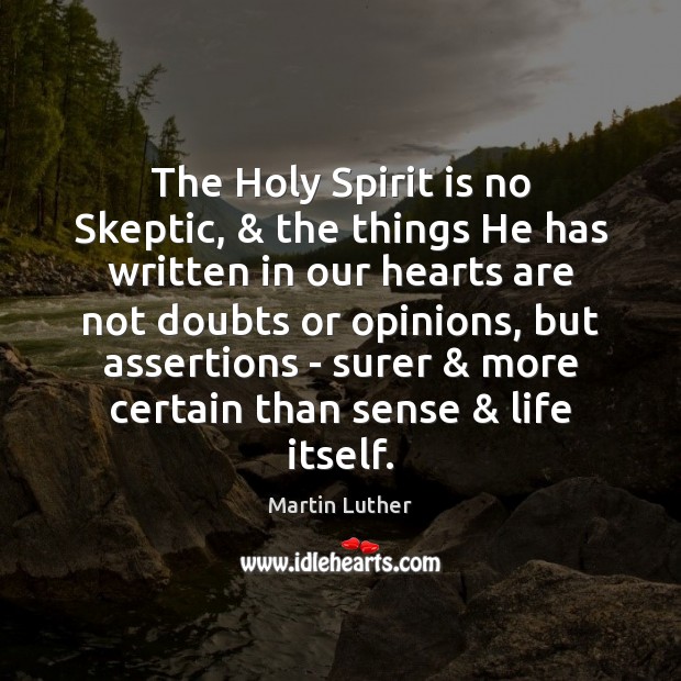 The Holy Spirit is no Skeptic, & the things He has written in Martin Luther Picture Quote