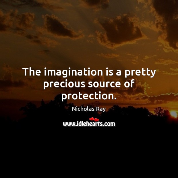 The imagination is a pretty precious source of protection. Nicholas Ray Picture Quote