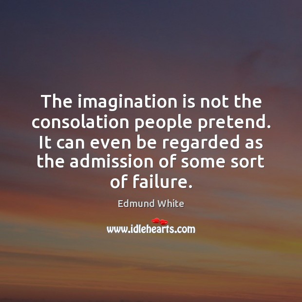 The imagination is not the consolation people pretend. It can even be Imagination Quotes Image