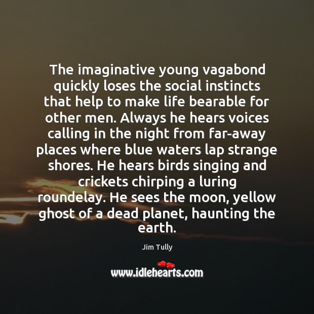 The imaginative young vagabond quickly loses the social instincts that help to Image