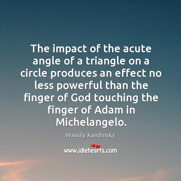 The impact of the acute angle of a triangle on a circle Wassily Kandinsky Picture Quote