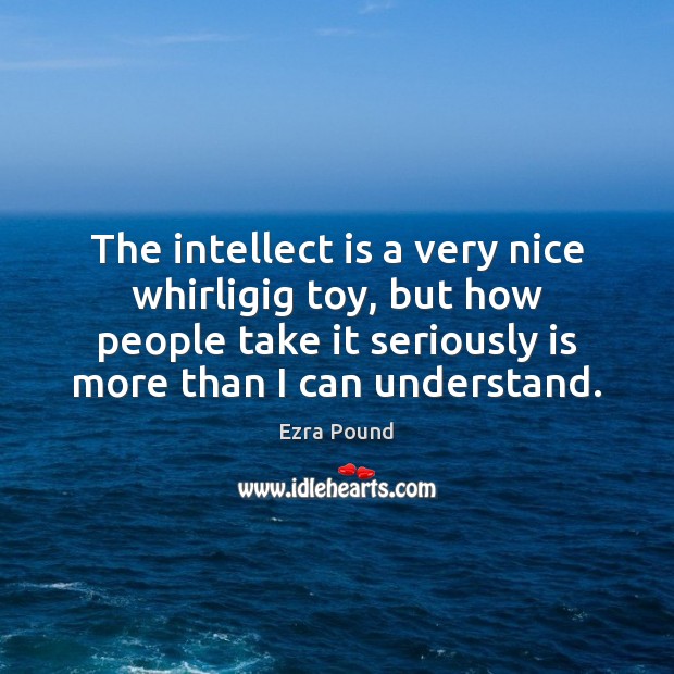 The intellect is a very nice whirligig toy, but how people take Image